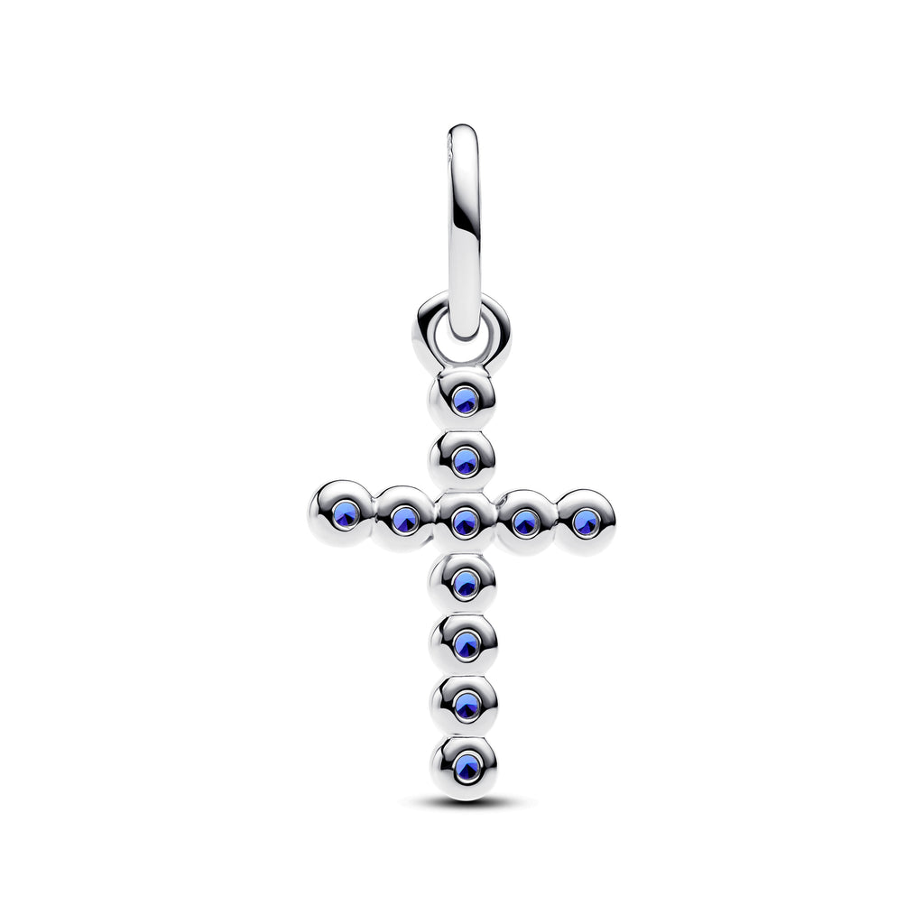 PANDORA Cross Dangle Charm Man Made Crystal Silver Symbols Charms Bracelet Charm Jewelry Gift