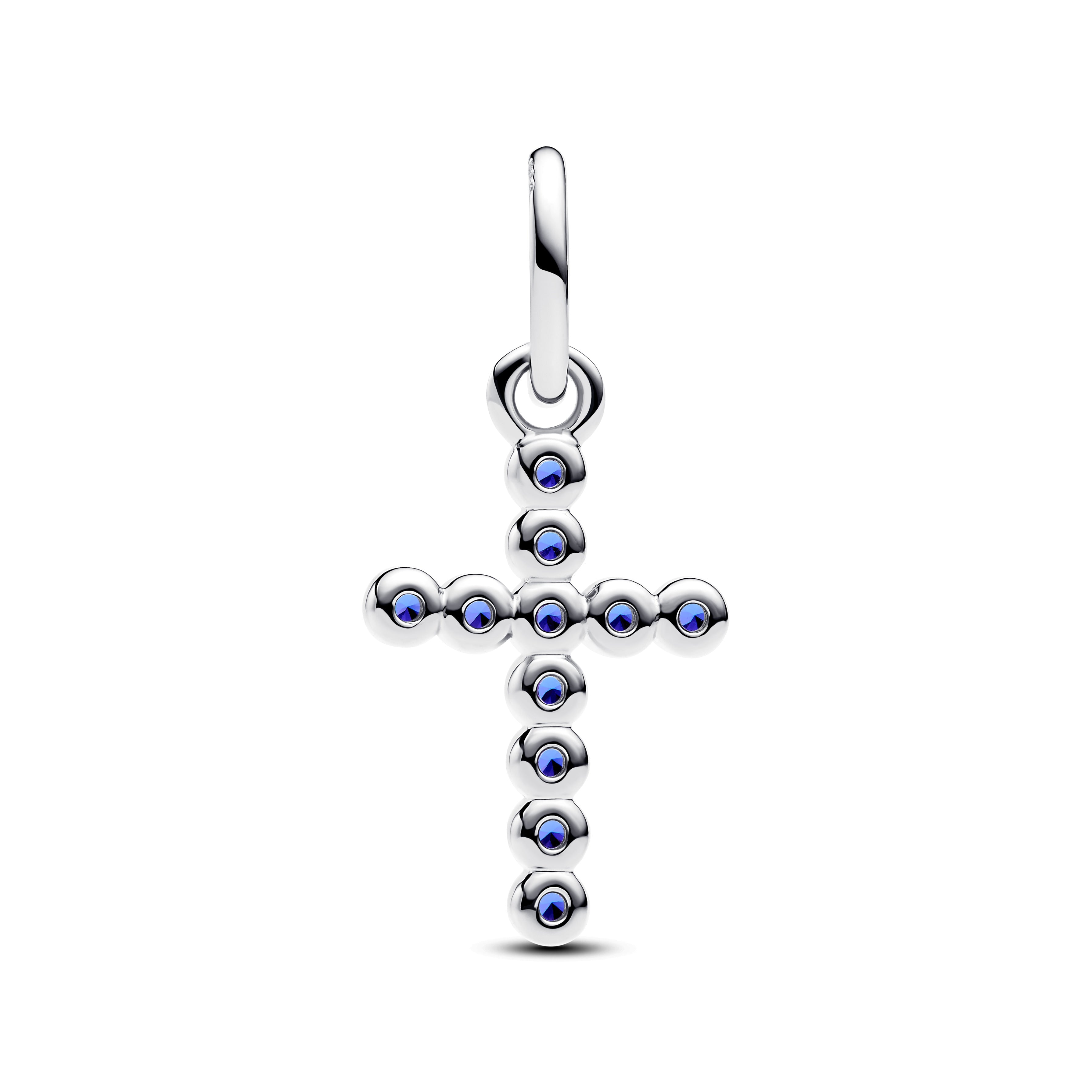 PANDORA Cross Dangle Charm Man Made Crystal Silver Symbols Charms Bracelet Charm Jewelry Gift