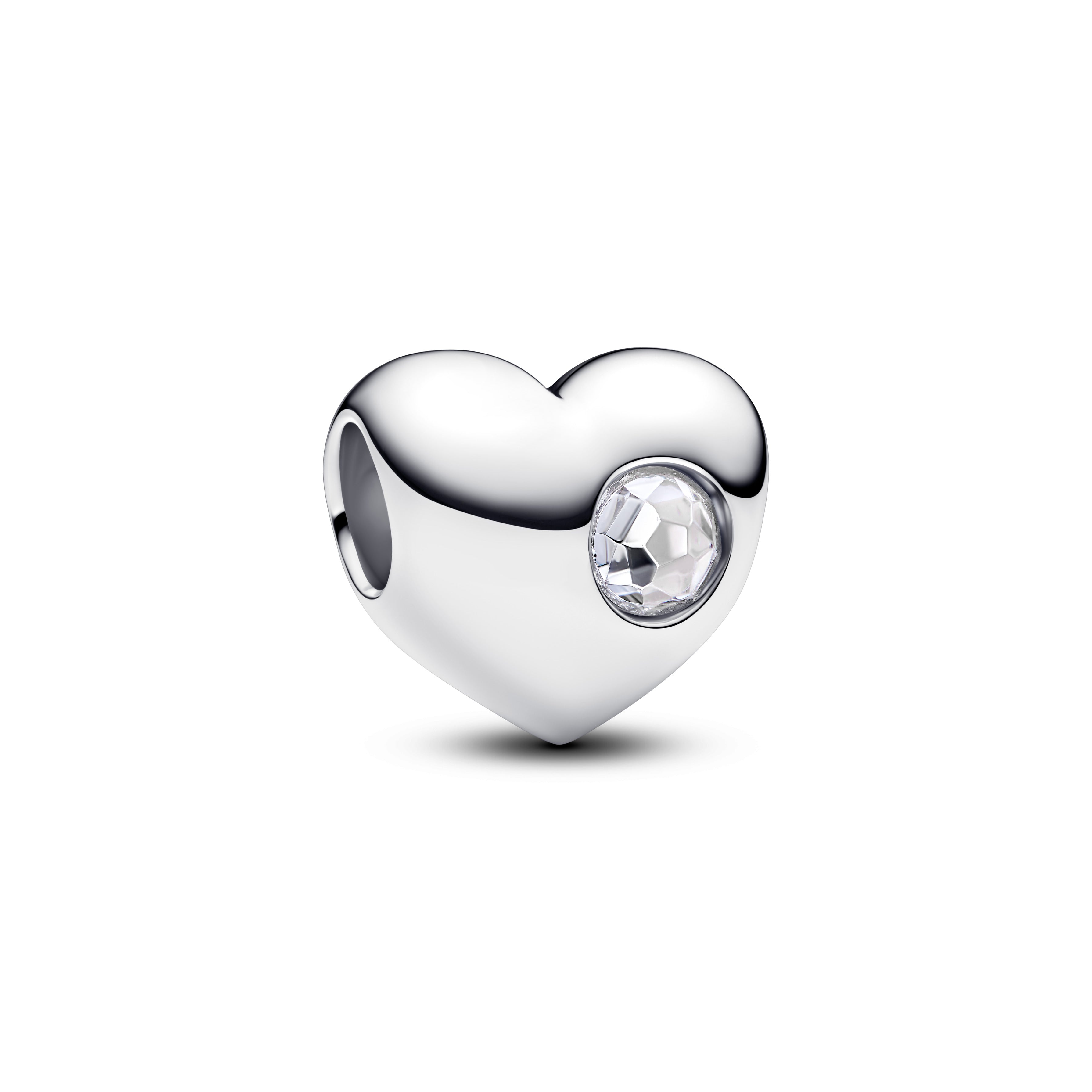 PANDORA Engravable Clear Stone Heart Charm Cubic Zirconia Be Love Charms Bracelet Charm Jewelry Gift