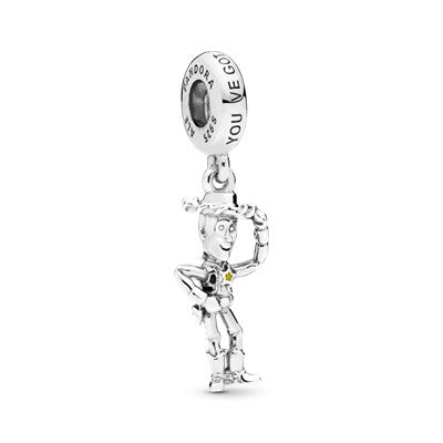 PANDORA Disney Pixar Toy Story Woody Dangle Charm Enamel Charms Bracelet Charm Jewelry Gift