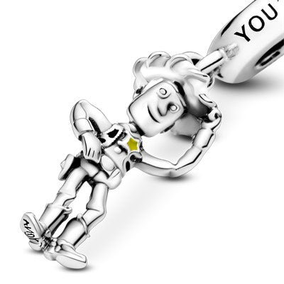 PANDORA Disney Pixar Toy Story Woody Dangle Charm Enamel Charms Bracelet Charm Jewelry Gift
