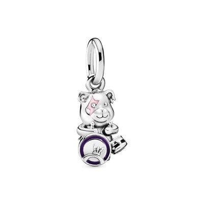 PANDORA Theodore Bear Punk Band Dangle Charm Sterling Silver Charms Bracelet Charm Jewelry Gift