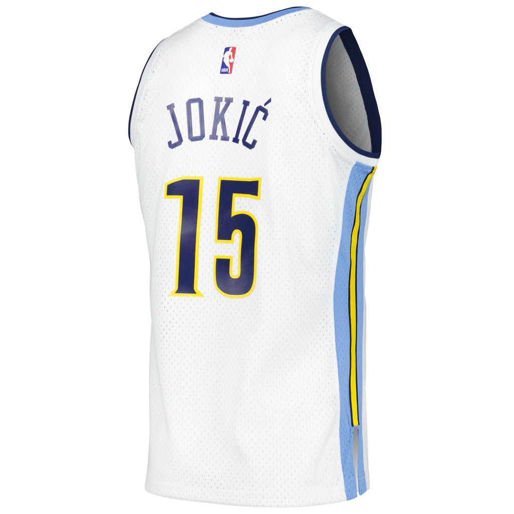 Denver Nuggets NBA Men's Mitchell & Ness Nikola Jokic White 2016/17 Throwback Swingman Jersey