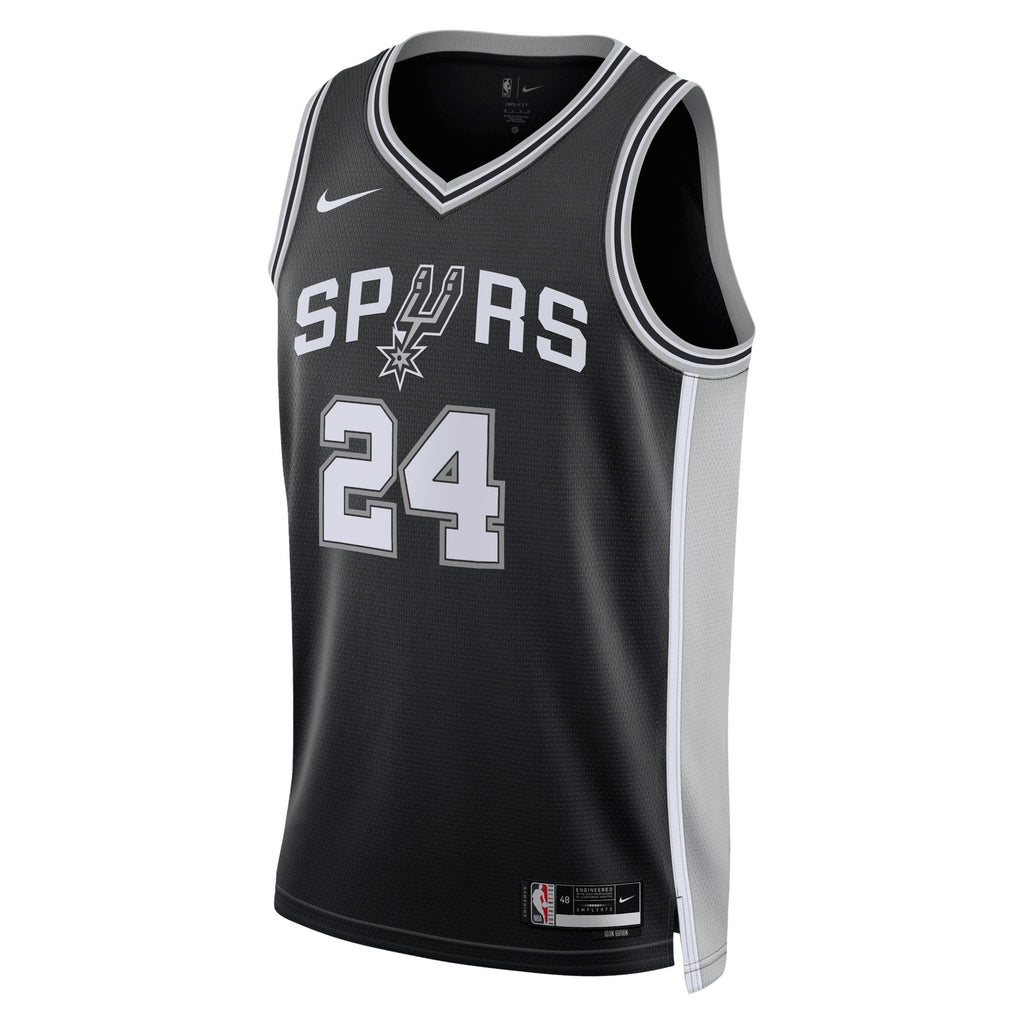 San Antonio Spurs NBA Nike Icon Edition Swingman Jersey - Black - Devin Vassell - Unisex