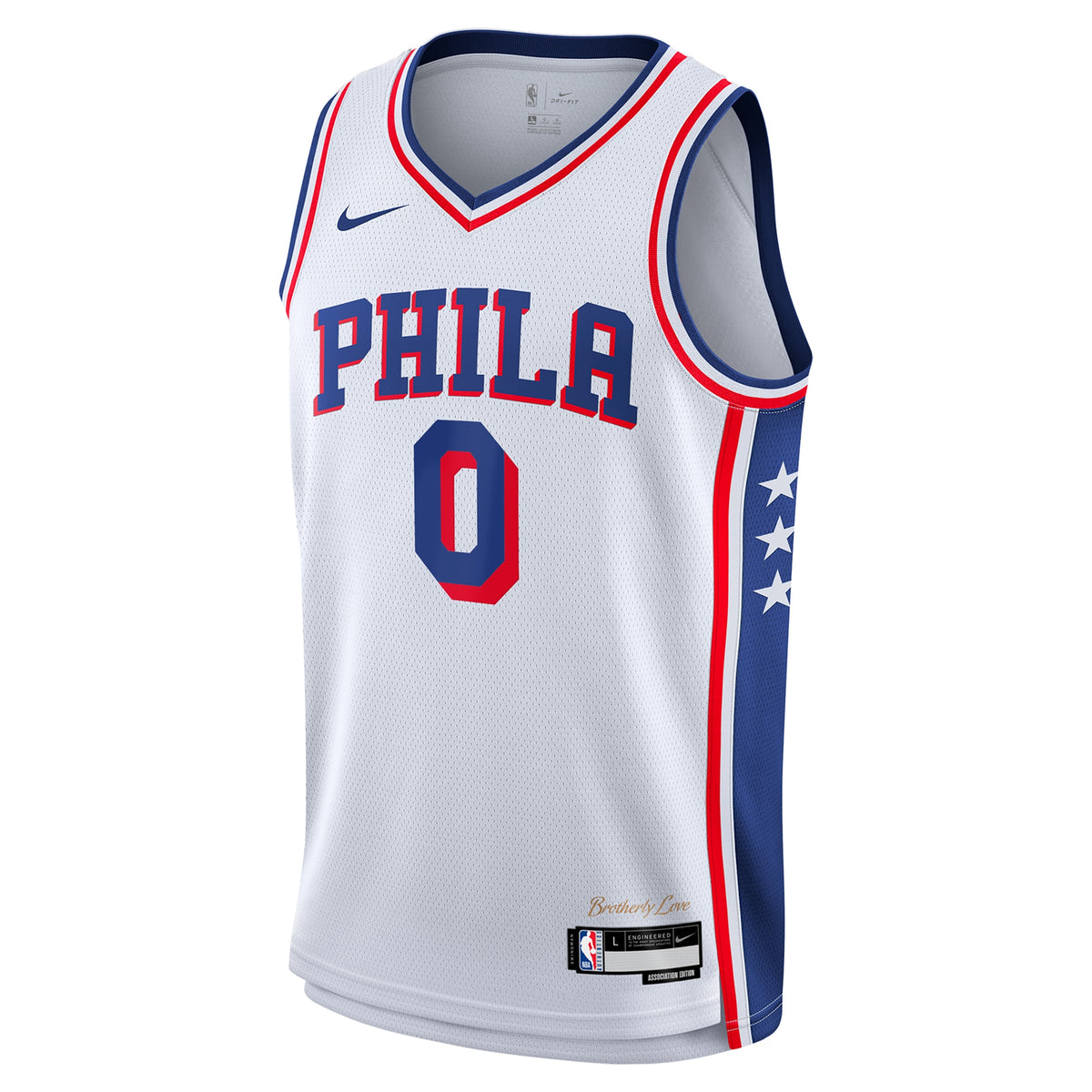 Philadelphia 76ers NBA Nike Association Swingman Jersey - White - Tyrese Maxey - Youth