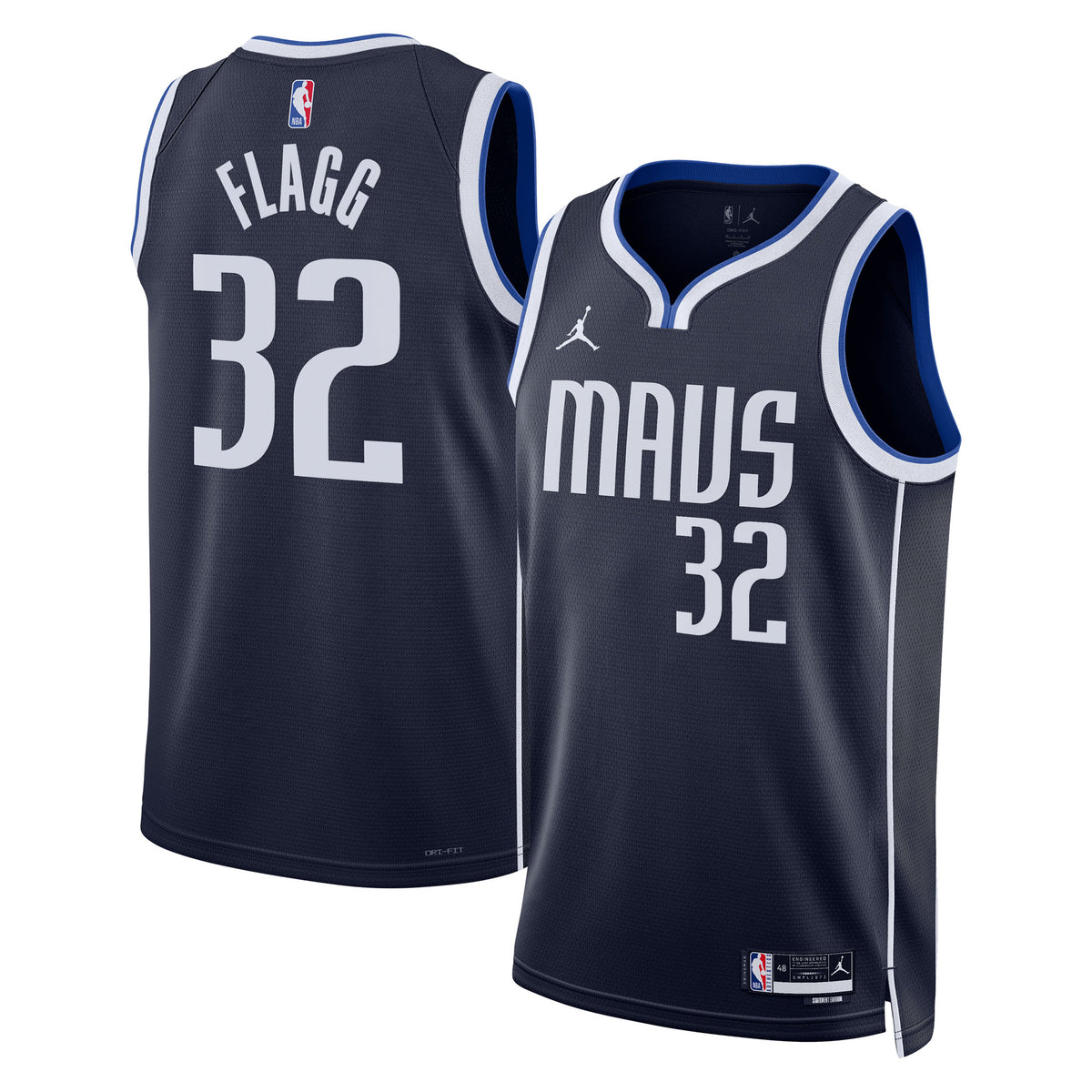 Dallas Mavericks NBA Jordan Brand Statement Edition Swingman Jersey 2025 First Round Draft Pick - Navy - Cooper Flagg - Unisex