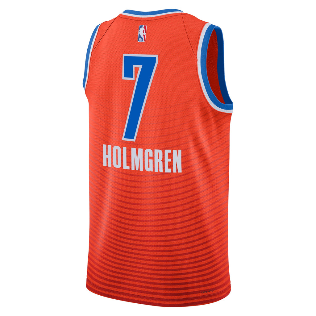 Oklahoma City Thunder NBA Jordan Statement Edition Swingman Jersey - Orange - Chet Holmgren - Unisex