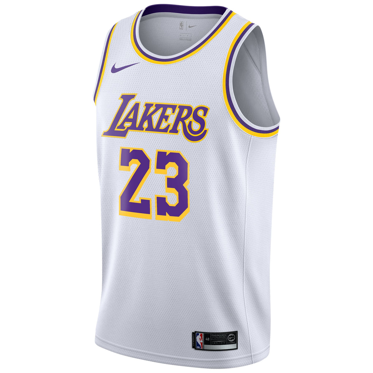 Los Angeles Lakers NBA Nike Association Edition Swingman Jersey - White - LeBron James - Youth