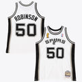 San Antonio Spurs NBA Mitchell & Ness David Robinson 2002 Home Finals Authentic Jersey - White