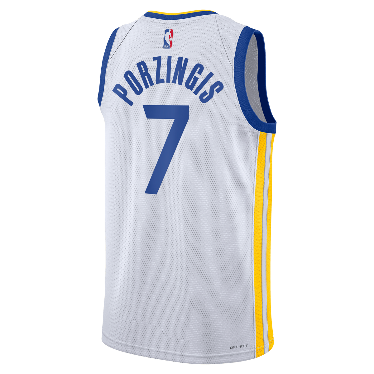 Golden State Warriors NBA Nike Association Edition Swingman Jersey - White - Kristaps Porziņģis - Unisex