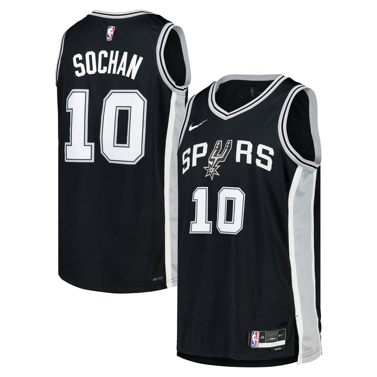 San Antonio Spurs NBA Nike Icon Jersey - Jeremy Sochan - Unisex