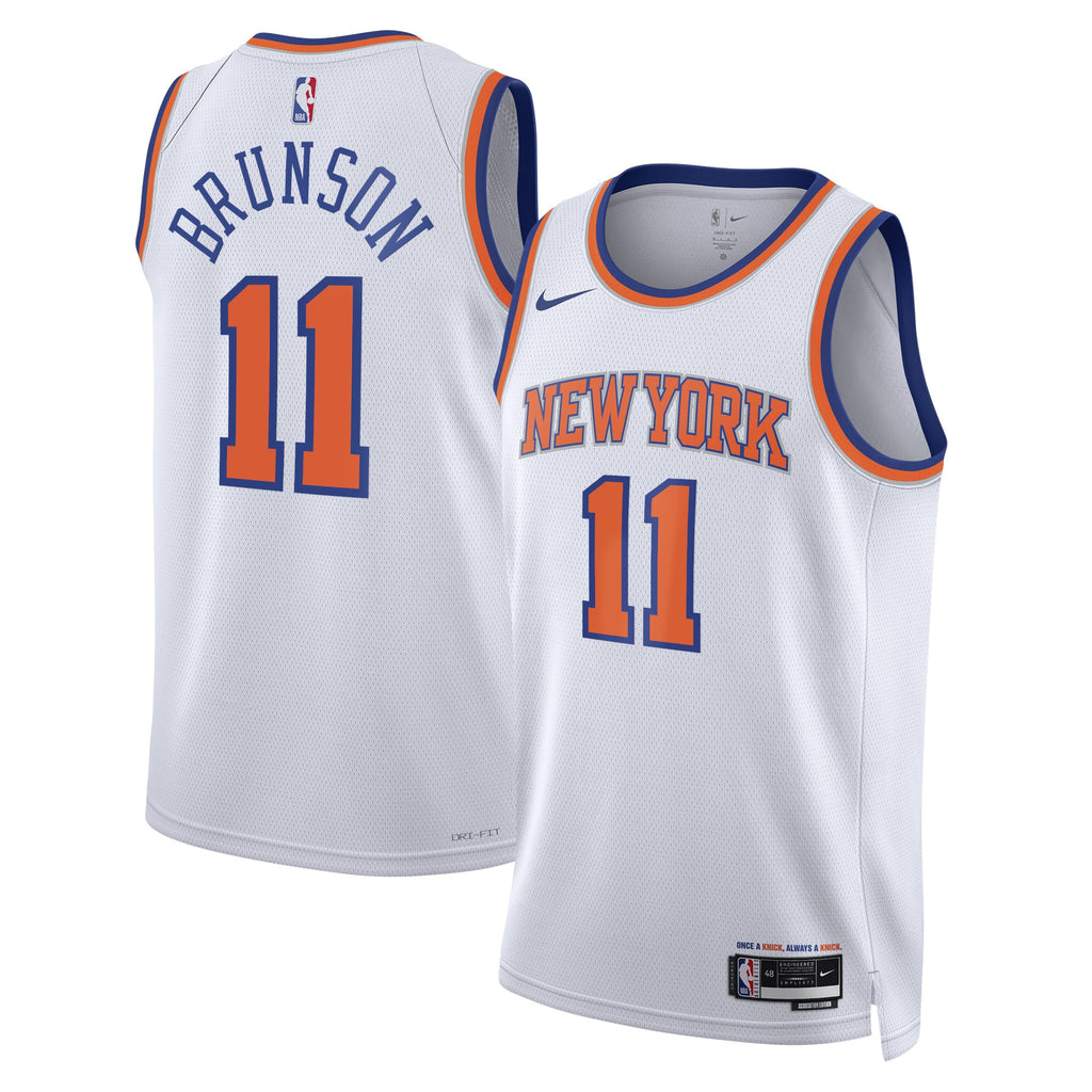 New York Knicks NBA Nike Association Edition Swingman Jersey - White - Jalen Brunson - Unisex