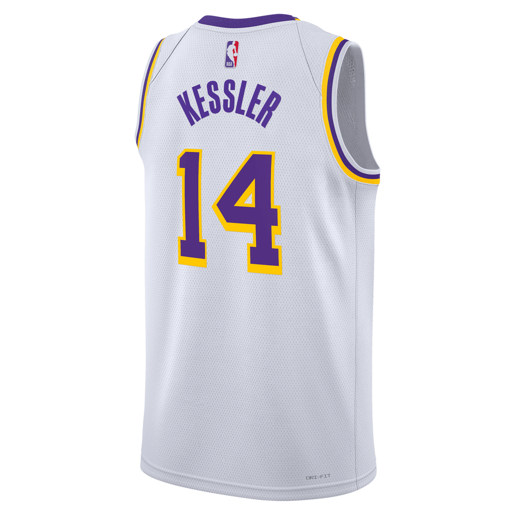 Los Angeles Lakers NBA Nike Association Edition Edition Swingman Jersey - White - Walker Kessler - Unisex