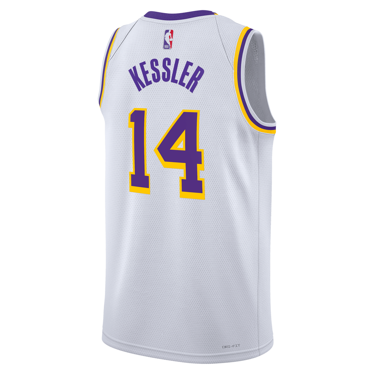 Los Angeles Lakers NBA Nike Association Edition Edition Swingman Jersey - White - Walker Kessler - Unisex