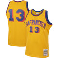 Golden State Warriors NBA Men's Mitchell & Ness Wilt Chamberlain Gold San Francisco 1962-63 Hardwood Classics Swingman Jersey