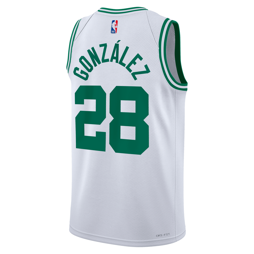 Boston Celtics NBA Nike Association Edition Swingman Jersey - White - Hugo González - Unisex