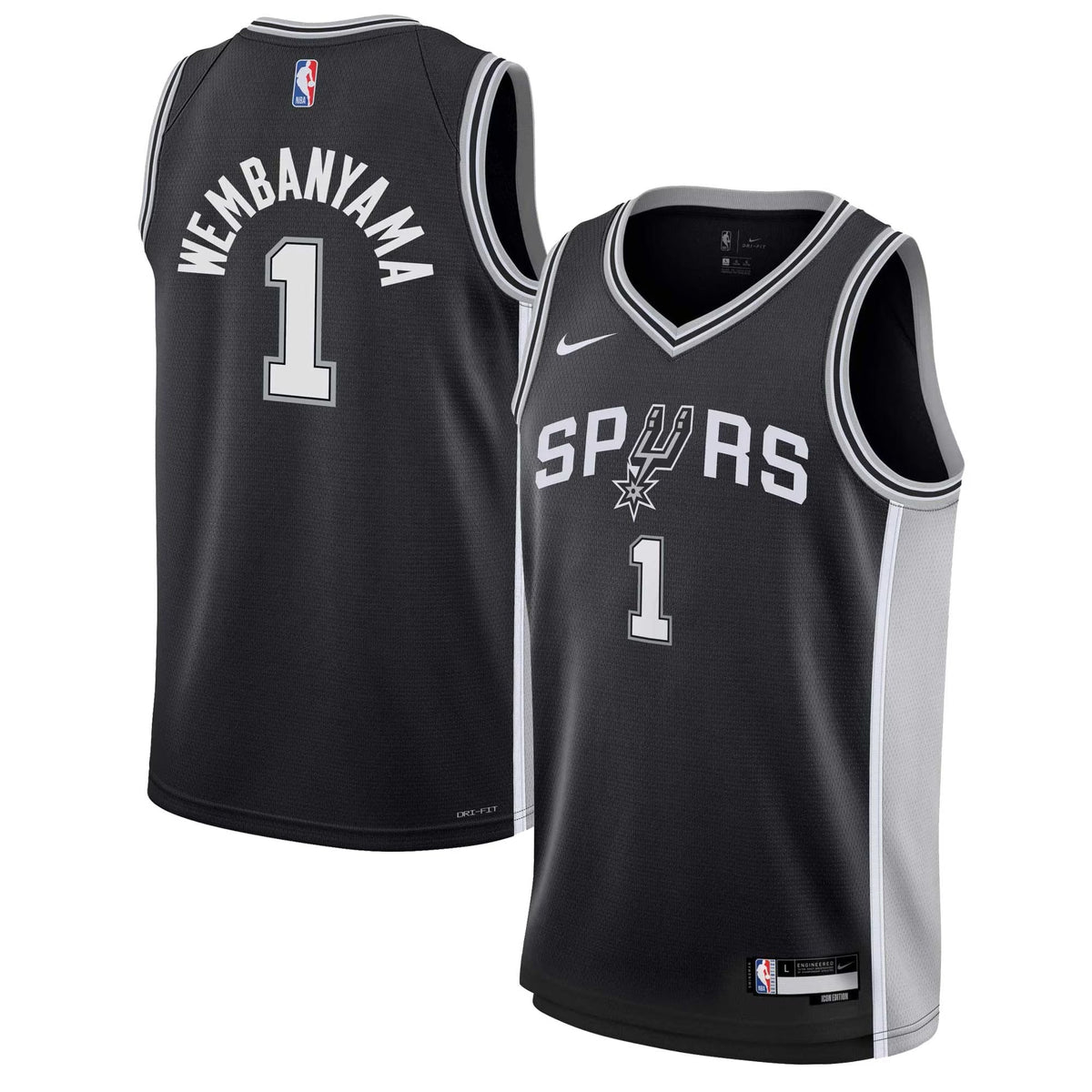 San Antonio Spurs NBA Nike Icon Swingman Jersey – Victor Wembanyama – Youth