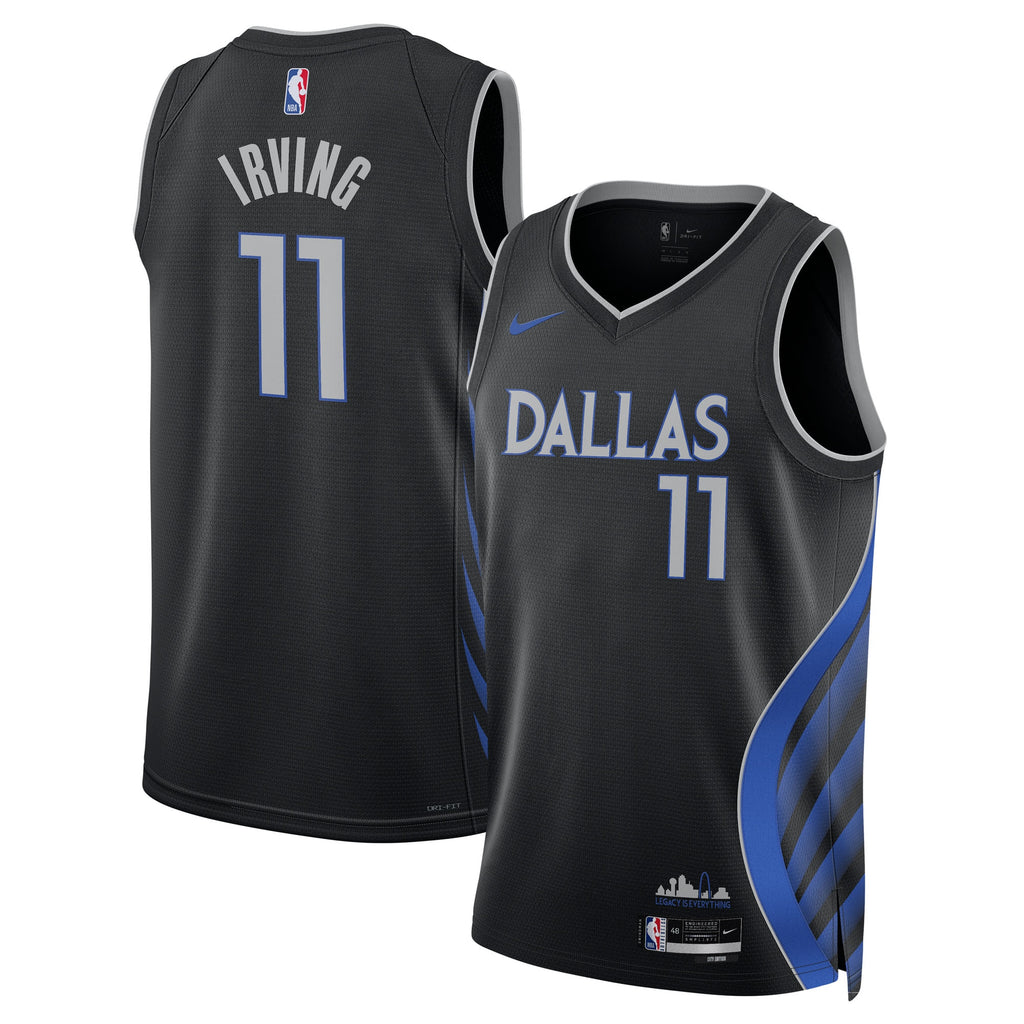 Dallas Mavericks NBA Nike 2025/26 City Edition Swingman Jersey - Black - Kyrie Irving - Unisex