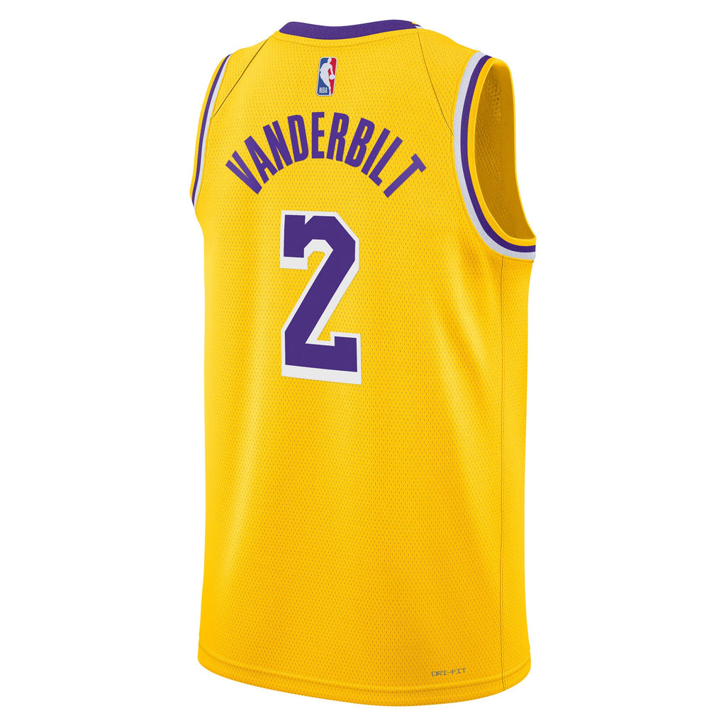 Los Angeles Lakers NBA Nike Icon Edition Swingman Jersey - Gold - Jarred Vanderbilt - Youth
