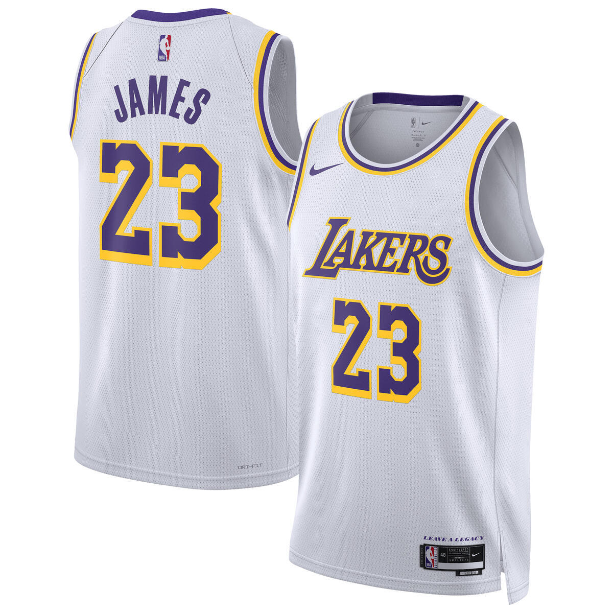 Los Angeles Lakers NBA Nike Association Swingman Jersey - LeBron James - Unisex