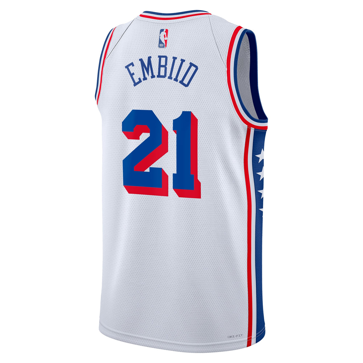 Philadelphia 76ers NBA Nike Association Edition Swingman Jersey - White - Joel Embiid - Unisex