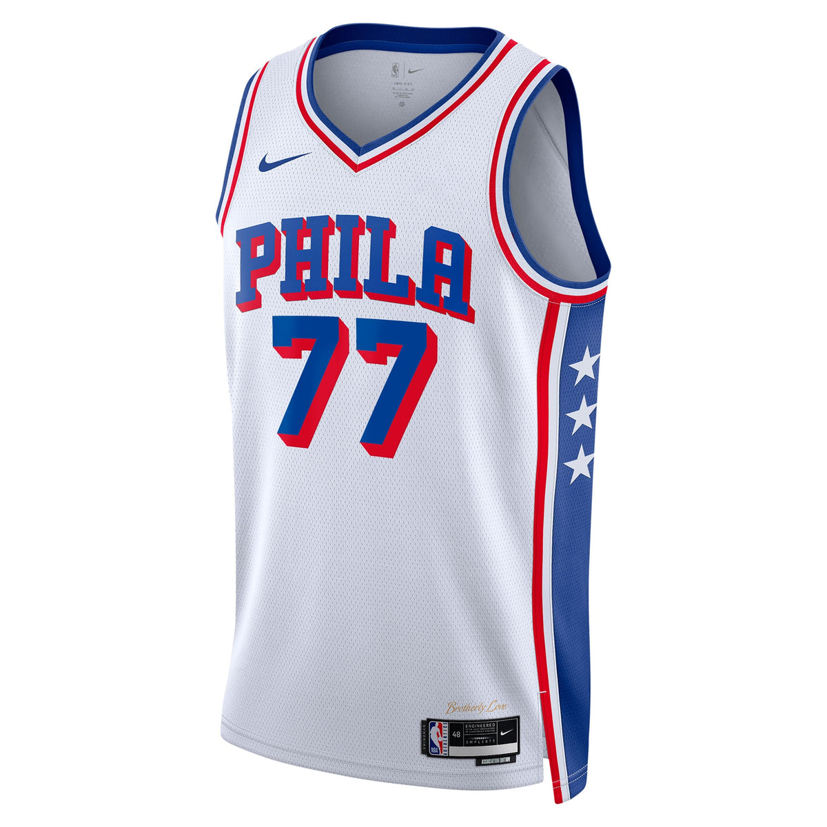 Philadelphia 76ers NBA Nike Association Edition Swingman Jersey - White - VJ Edgecombe - Unisex