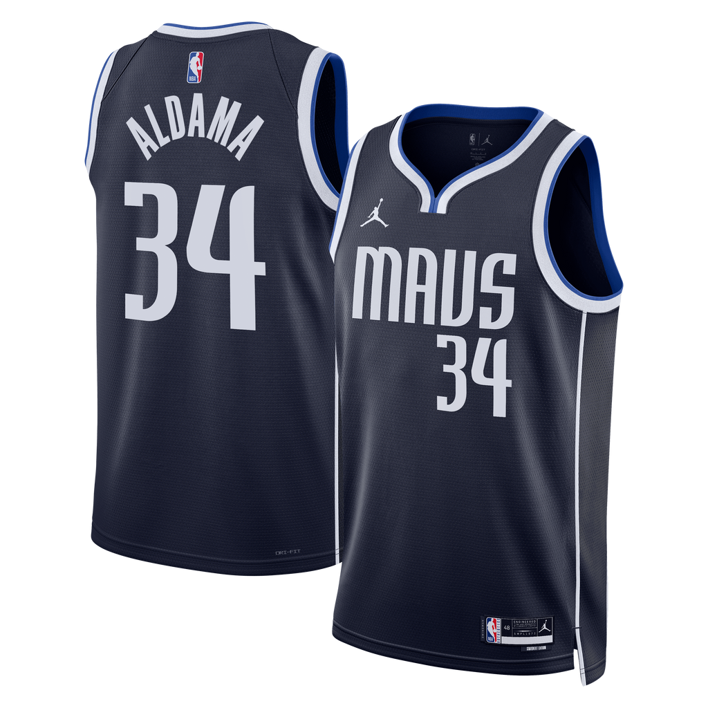 Dallas Mavericks NBA Jordan Brand Statement Edition Swingman Jersey - Navy - Santi Aldama - Unisex