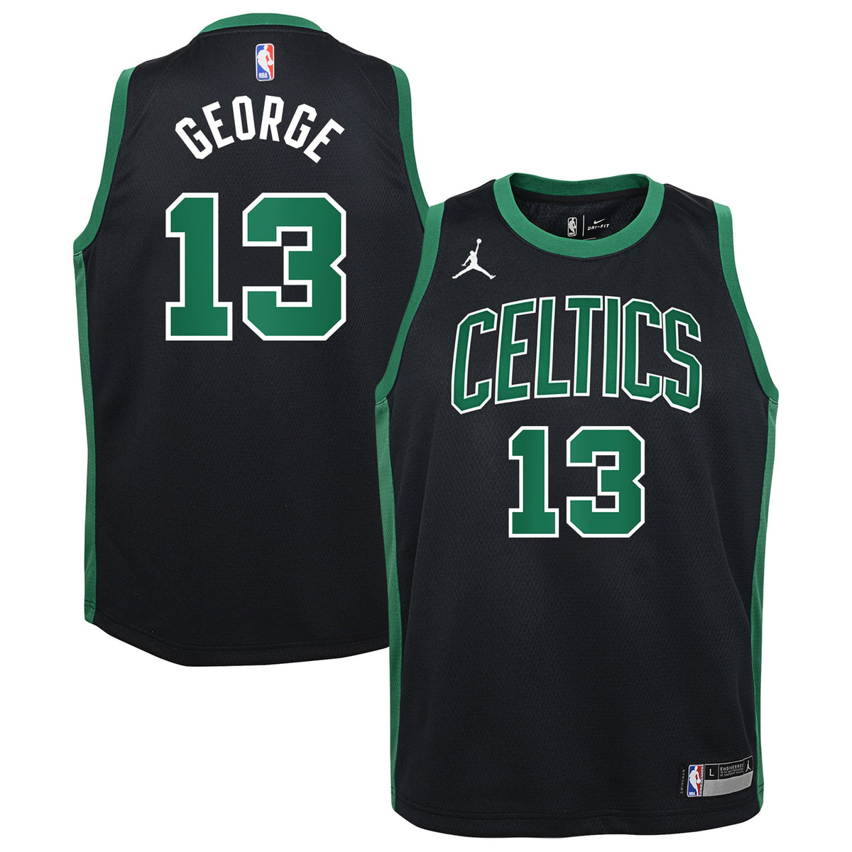 Boston Celtics NBA Jordan Brand Statement Edition Swingman Jersey - Black - Paul George - Youth