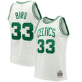 Boston Celtics NBA Men's Mitchell & Ness Larry Bird White 1985-86 Hardwood Classics Swingman Jersey