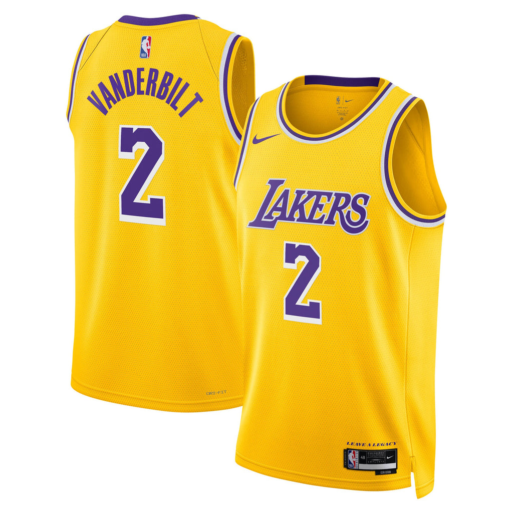 Los Angeles Lakers NBA Nike Icon Edition Swingman Jersey - Gold - Jarred Vanderbilt - Youth