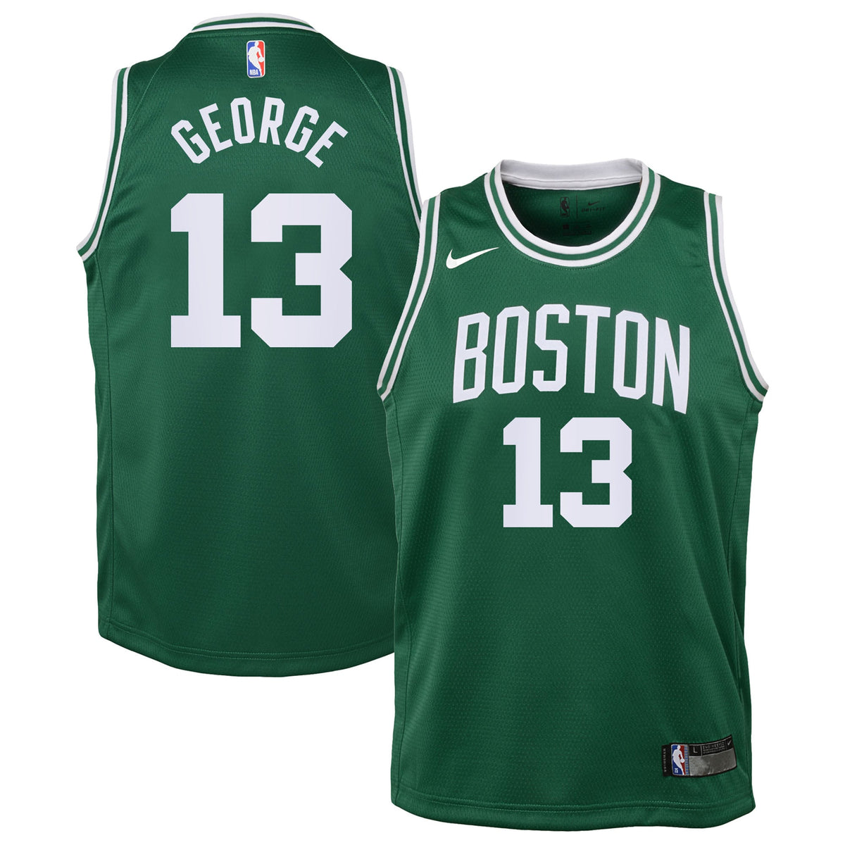 Boston Celtics NBA Nike Icon Edition Swingman Jersey - Kelly Green - Paul George - Youth