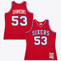 Philadelphia 76ers NBA Mitchell & Ness Darryl Dawkins 1979 Dark Authentic Jersey - University Red