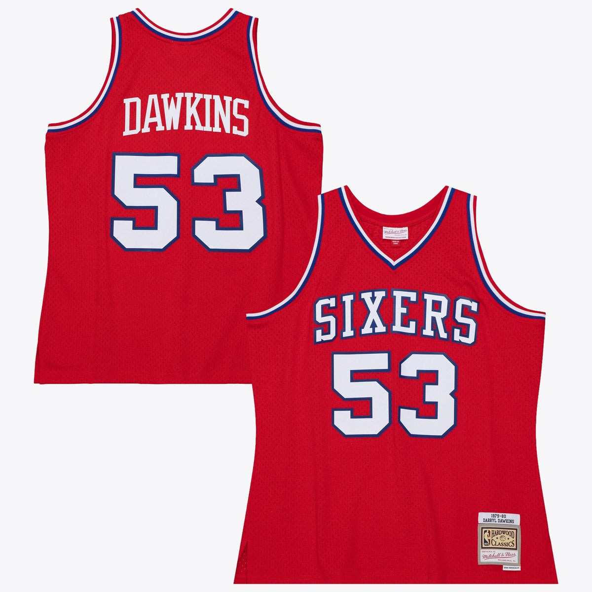 Philadelphia 76ers NBA Mitchell & Ness Darryl Dawkins 1979 Dark Authentic Jersey - University Red
