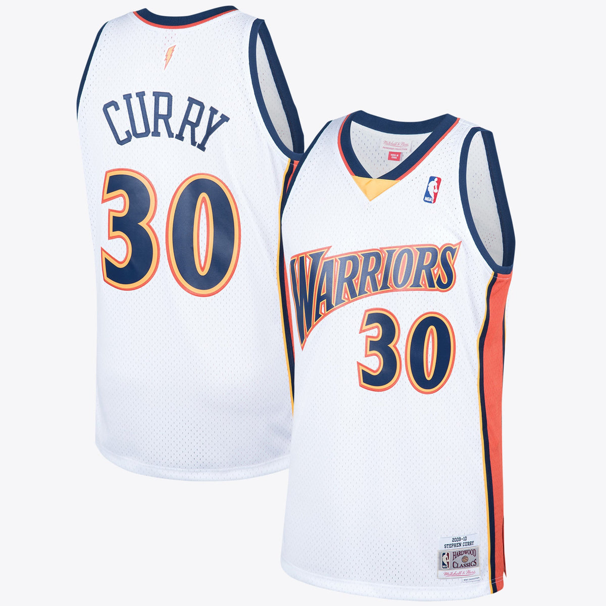 Golden State Warriors NBA 2009 Steph Curry Hardwood Classics Home Swingman Jersey By Mitchell & Ness - White - Men's