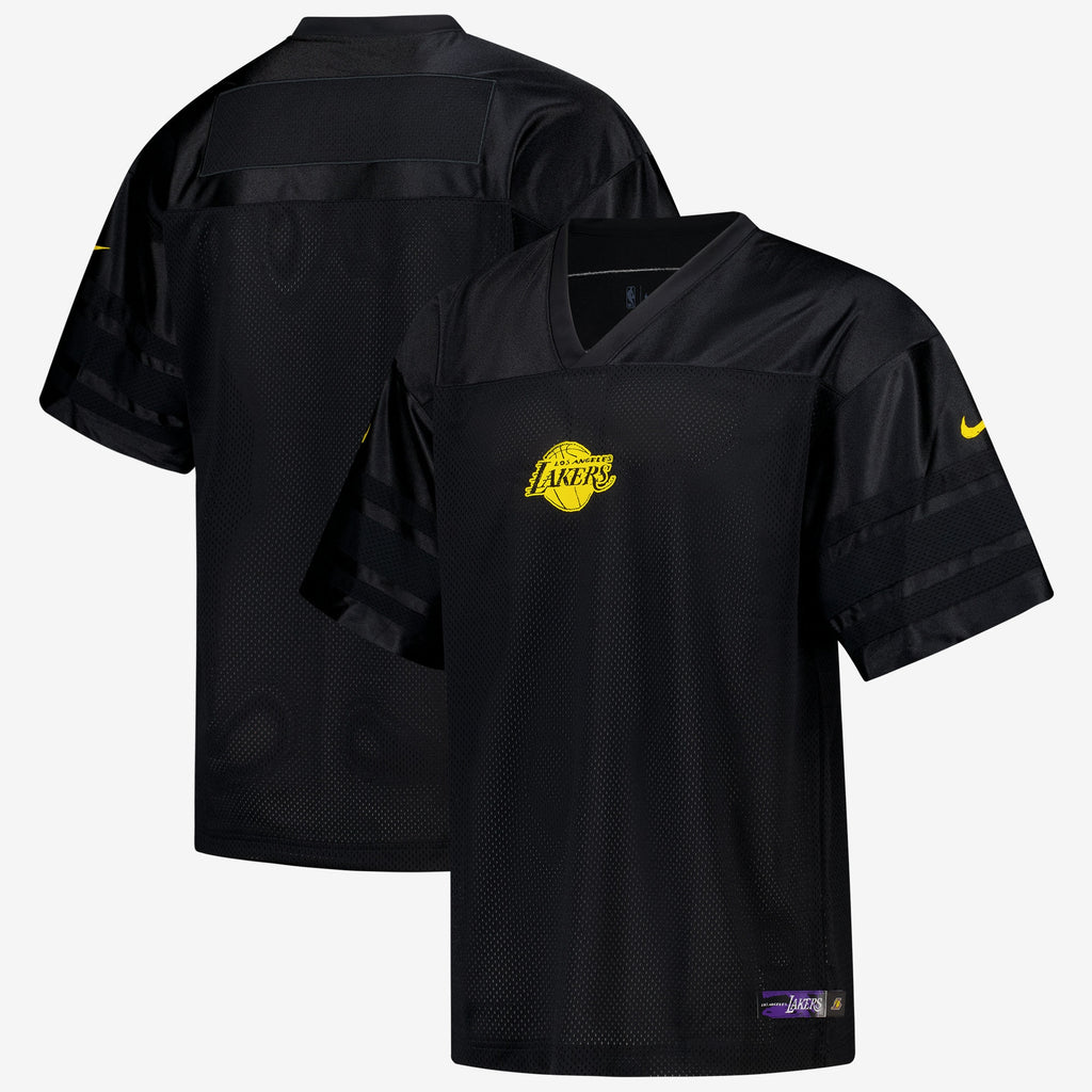 Los Angeles Lakers NBA Nike Courtside Football Jersey - Black - Men's
