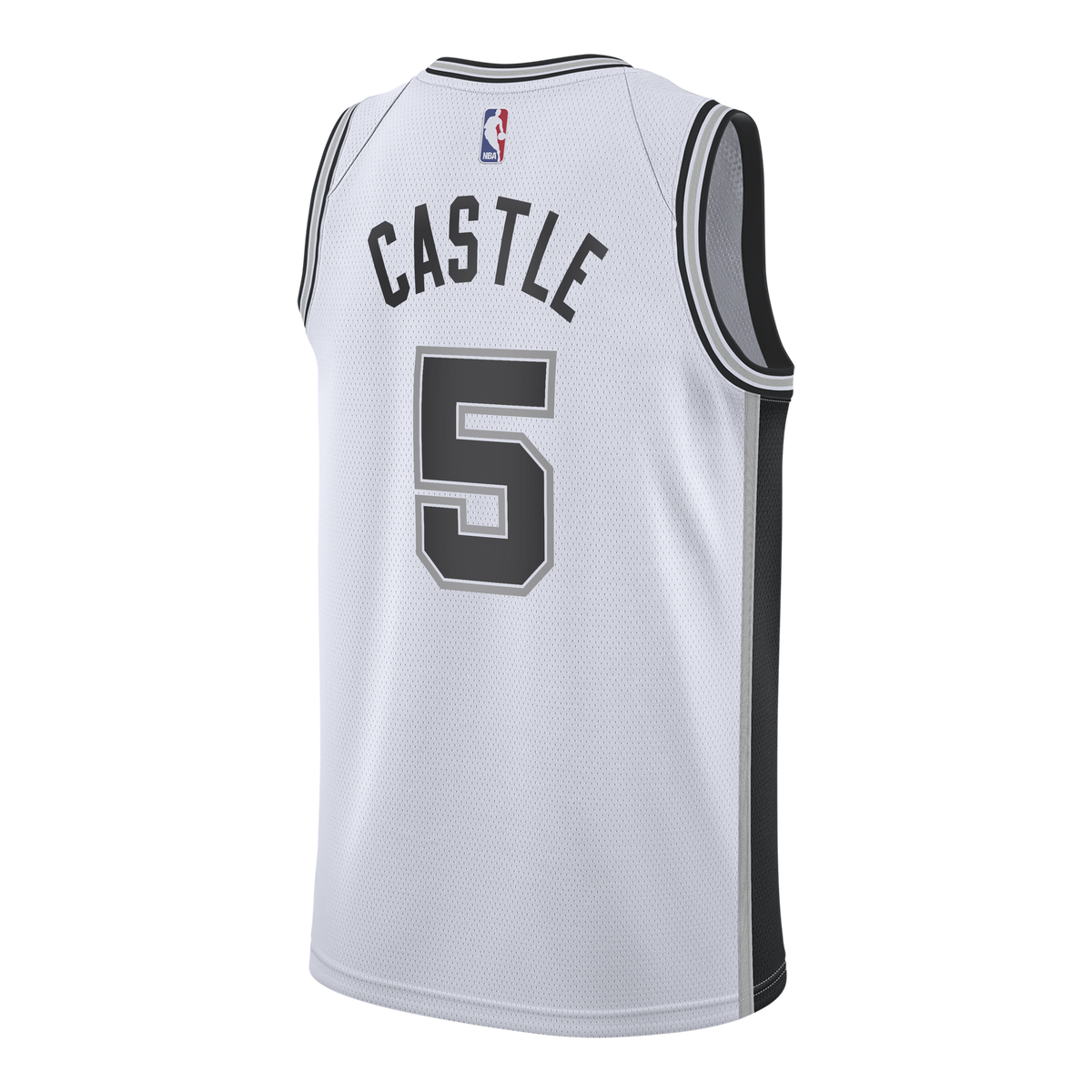 San Antonio Spurs NBA Nike Association Edition Swingman Jersey – White - Stephon Castle - Youth
