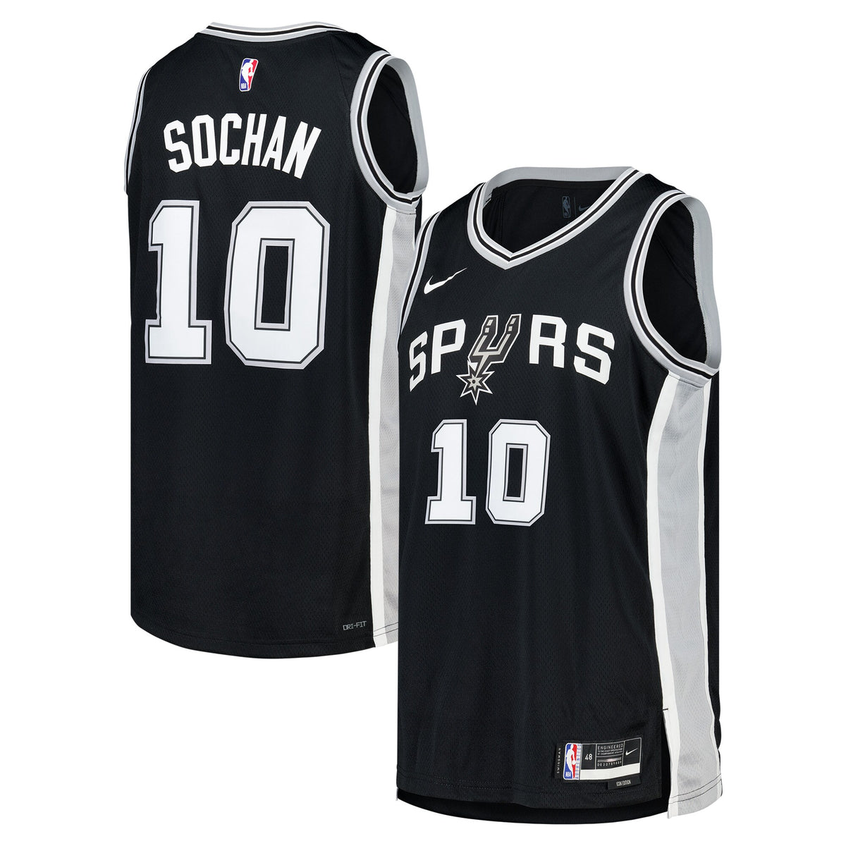 San Antonio Spurs NBA Nike Icon Jersey - Jeremy Sochan - Unisex