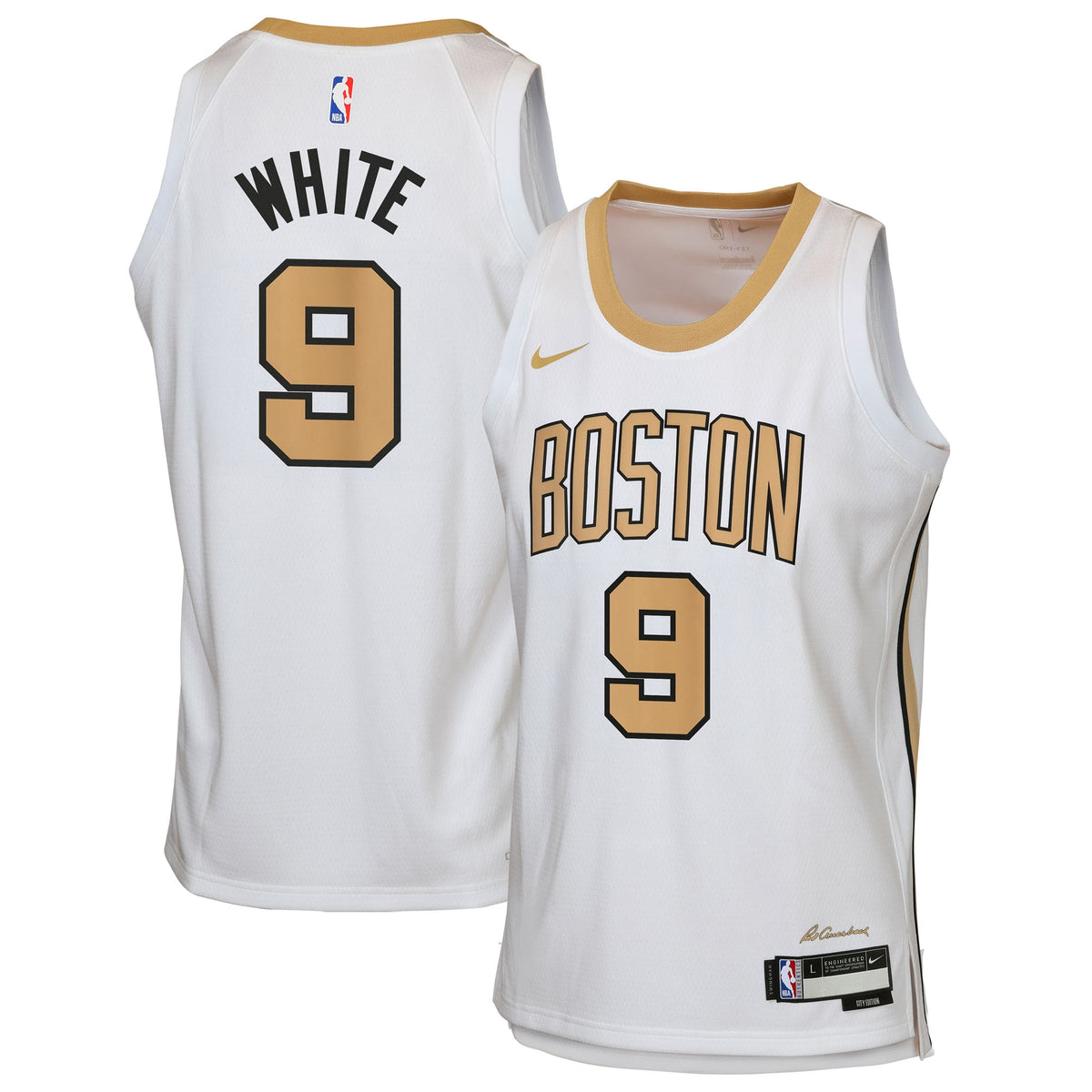 Boston Celtics NBA Nike 2025/26 City Edition Swingman Jersey - White - Derrick White - Youth