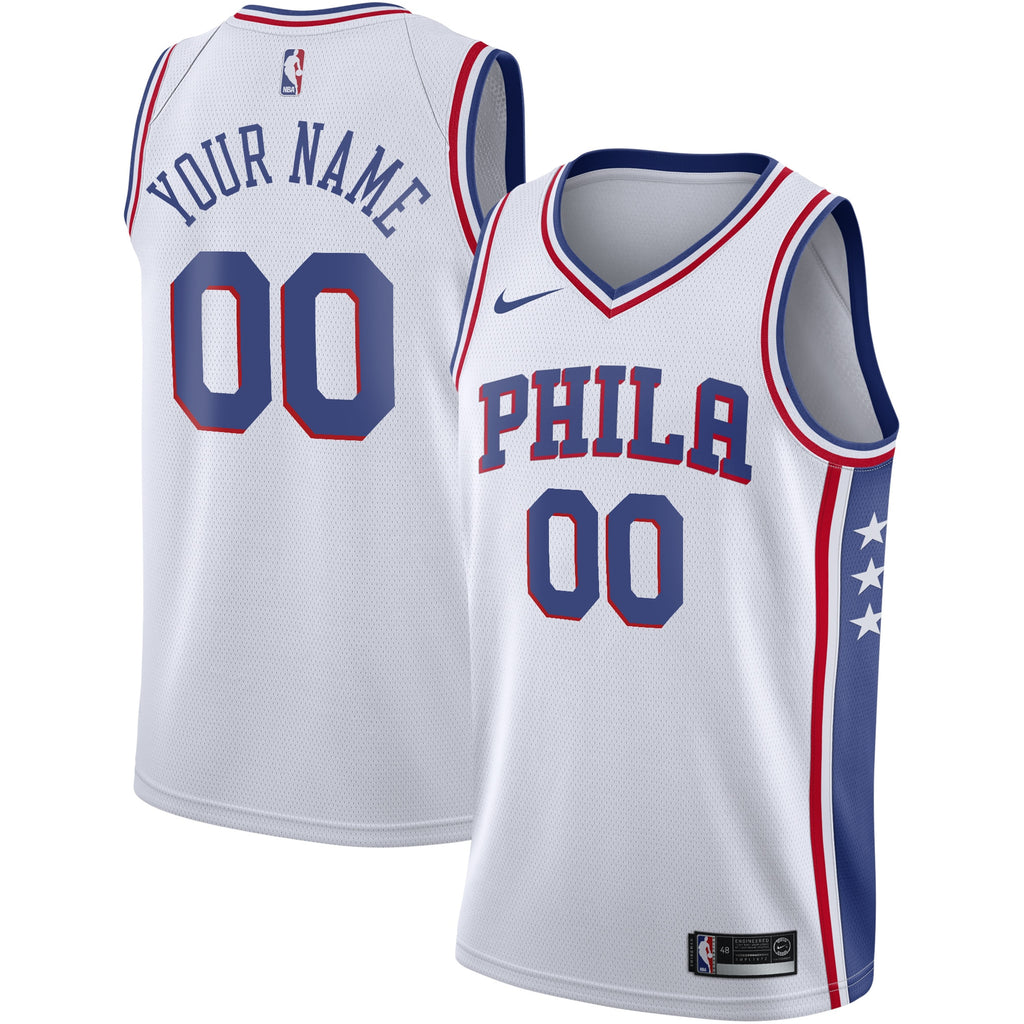 Philadelphia 76ers NBA Nike Association Swingman Jersey - Custom - Youth