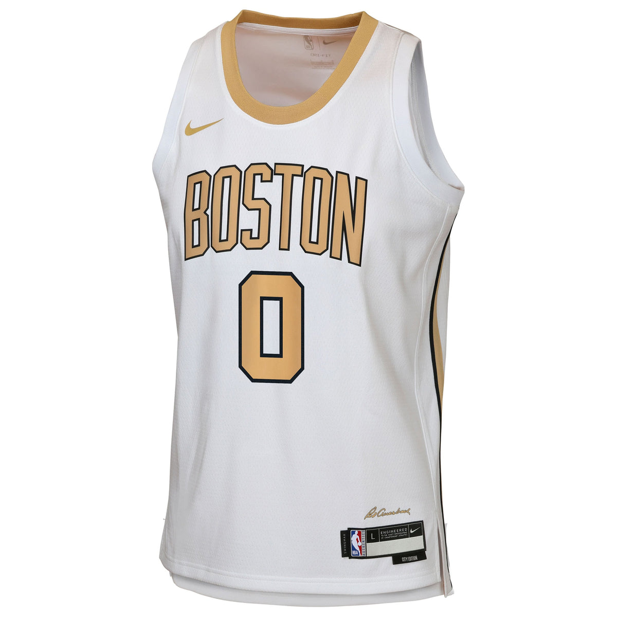 Boston Celtics NBA Nike 2025/26 City Edition Swingman Jersey - White - Jayson Tatum - Youth