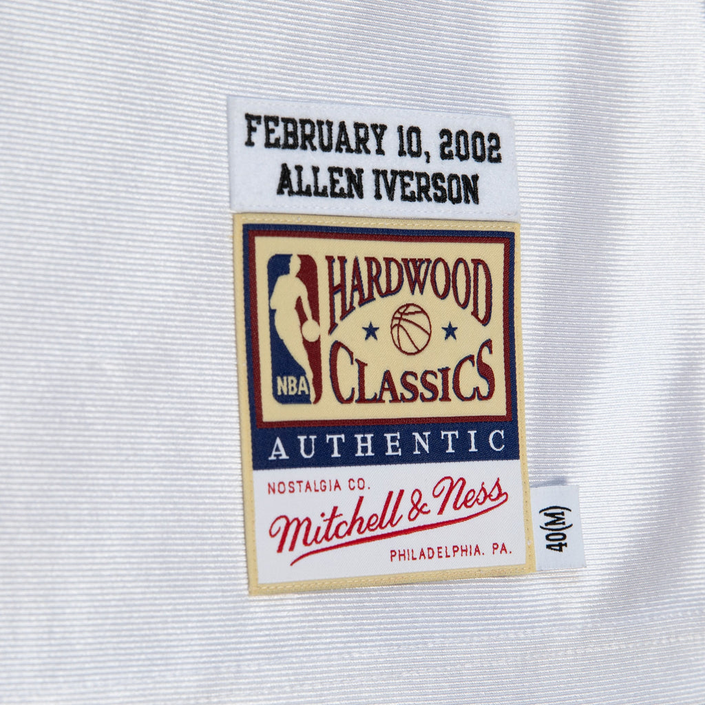 Philadelphia 76ers NBA Mitchell & Ness Allen Iverson 2002 All-Star East Authentic Jersey - White