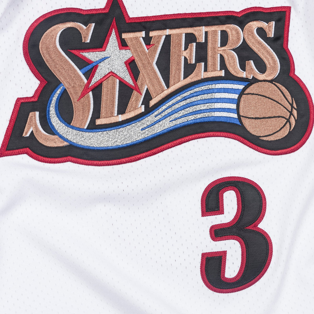 Philadelphia 76ers NBA Mitchell & Ness Allen Iverson 1997 Authentic Jersey - White