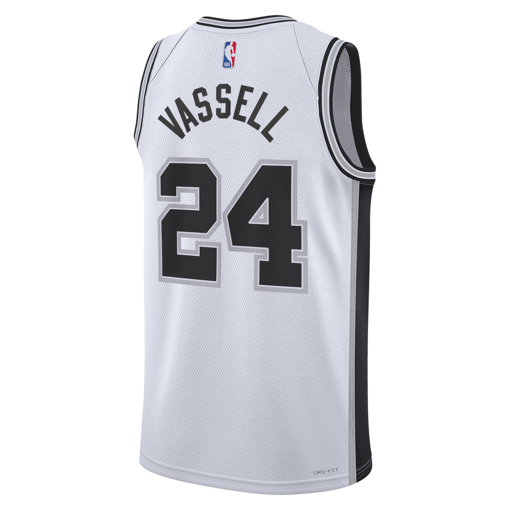 San Antonio Spurs NBA Nike Association Edition Swingman Jersey - White - Devin Vassell - Unisex