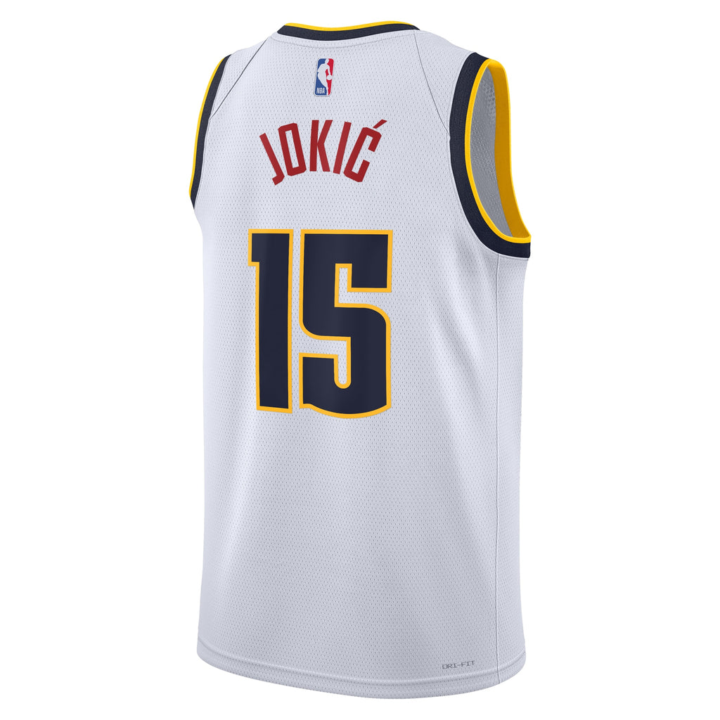 Denver Nuggets NBA Nike Association Swingman Jersey - White - Nikola Jokić - Youth