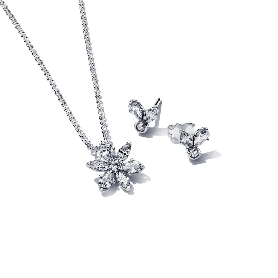 PANDORA Sparkling Herbarium Cluster Jewellery Gift Set Cubic Zirconia Giftsets Fashion Jewelry Gift For Women