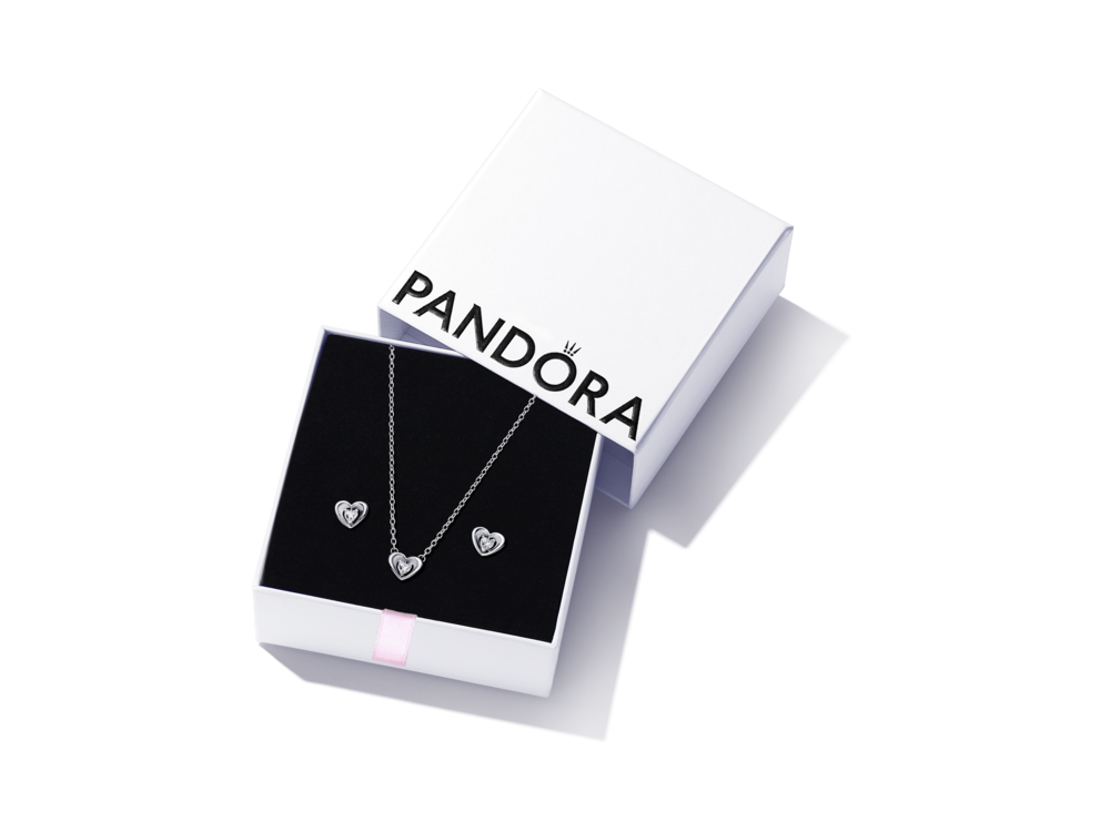 PANDORA Radiant Heart Gift Set Cubic Zirconia Giftsets Fashion Jewelry Gift For Women