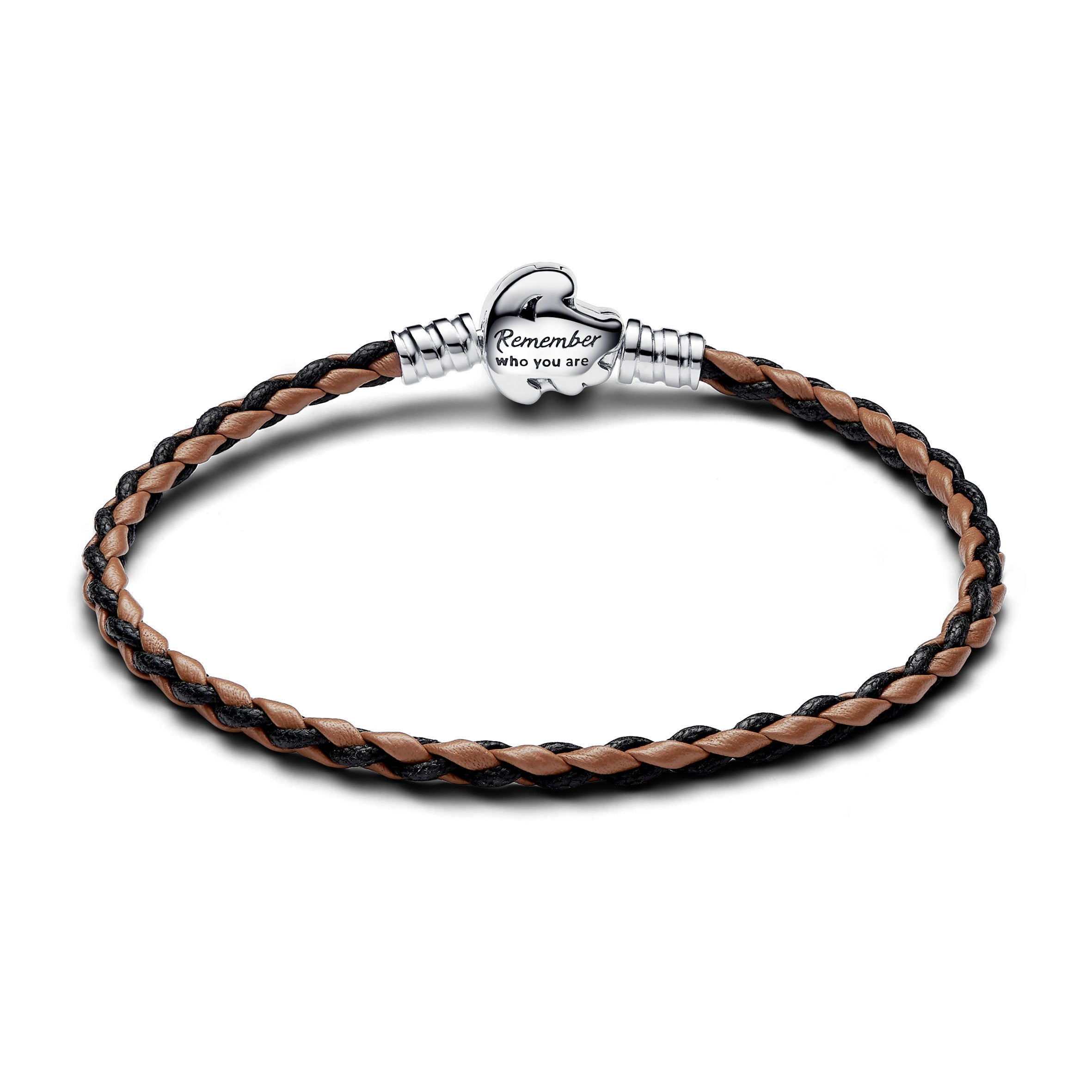 Disney The Lion King Clasp PANDORA Moments Braided Leather Bracelet Brown Disney Classics Bracelets Chain Bracelet Jewelry Gift