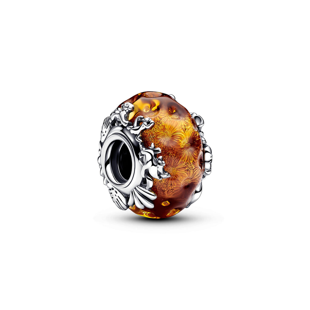 PANDORA Disney The Lion King Murano Glass Charm Orange Disney Classics Charms Bracelet Charm Jewelry Gift