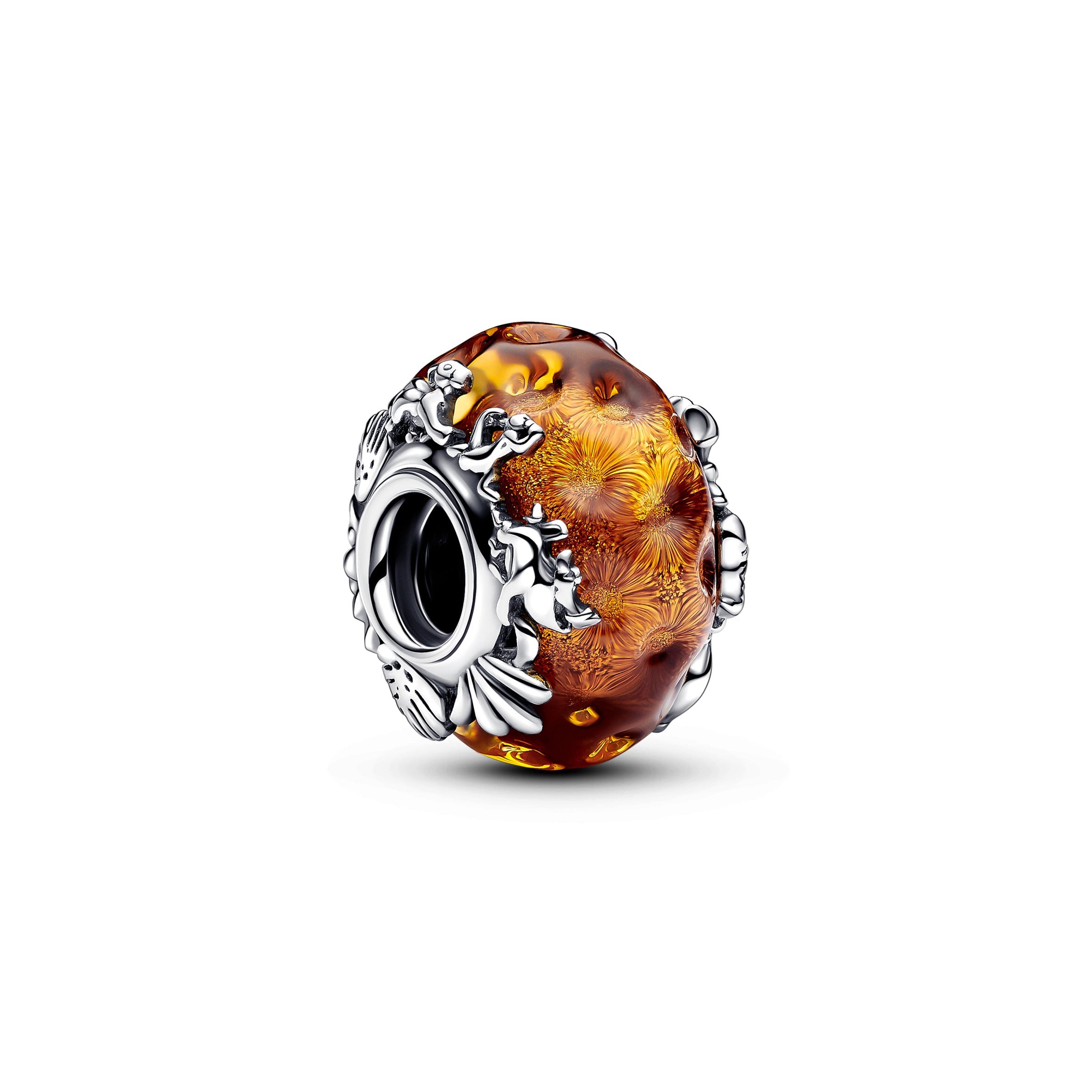 PANDORA Disney The Lion King Murano Glass Charm Orange Disney Classics Charms Bracelet Charm Jewelry Gift