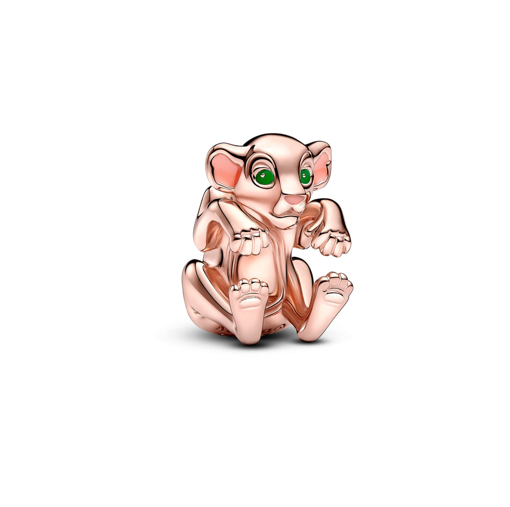 PANDORA Disney The Lion King Nala Charm 14K Rose Gold Plated Unique Metal Blend Green Disney Classics Charms Bracelet Charm Jewelry Gift